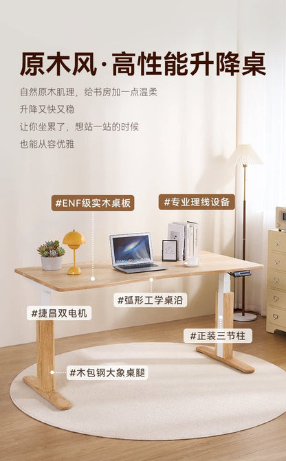 SIHOO D04S Pro 尊享款 自然木紋實木電動升降桌產品圖 07