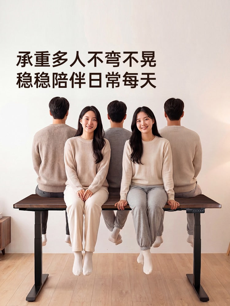 SIHOO D05S Pro 胡桃木色實木電動升降桌產品圖 04