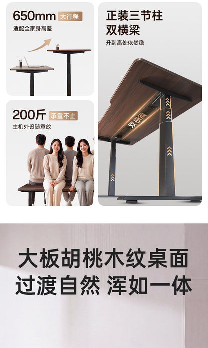SIHOO D05S Pro 胡桃木色實木電動升降桌產品圖 10