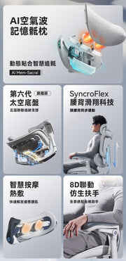 西昊 SIHOO C500i二代 AI智能人體工學椅｜智能護腰·按摩熱敷
